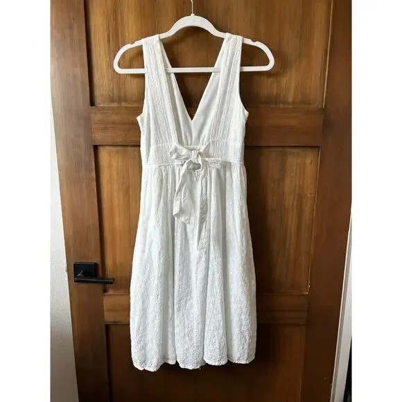 Altar'd State‎ Eyelet Embroidered Halter White Dress Sz Small Women 100% Cotton - Picture 5 of 11